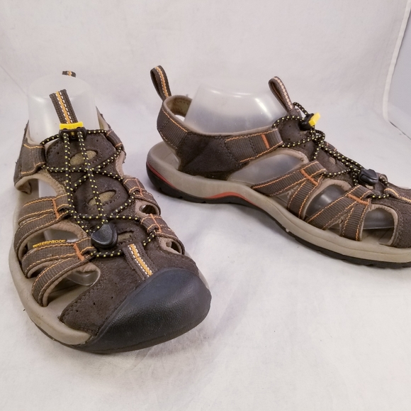 KEEN WATERPROOF MAN OUTDOOR SANDALS CLOSE TOE BROWN SIZE US 10 EUR 43 - Picture 7 of 9